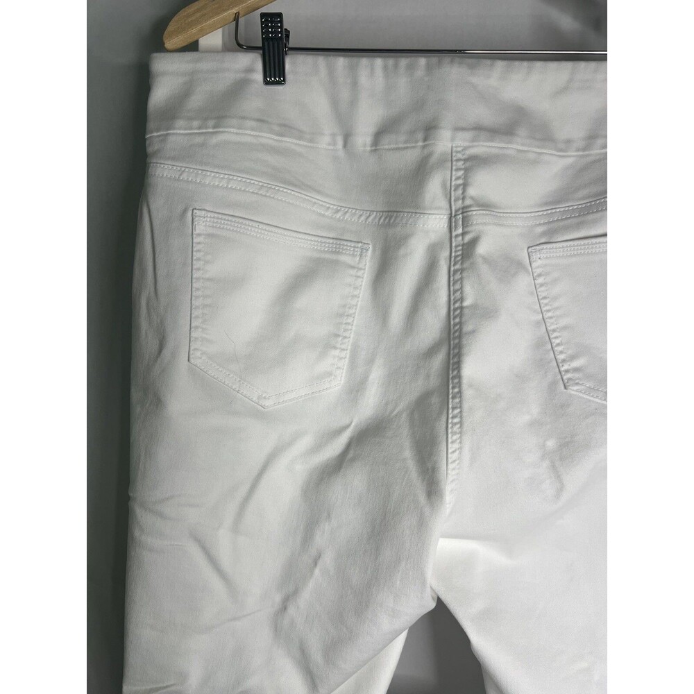 Westbound Woman 20W White Crop Pants Stretch Pockets 21 in Inseam Med Wt Fabric - Picture 10 of 14